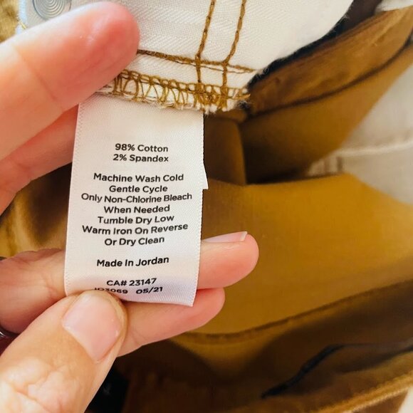 Talbots Pant Trouser Corduroy Straight Leg Camel Chestnut Neutral Brown Fall 8P - Picture 5 of 6